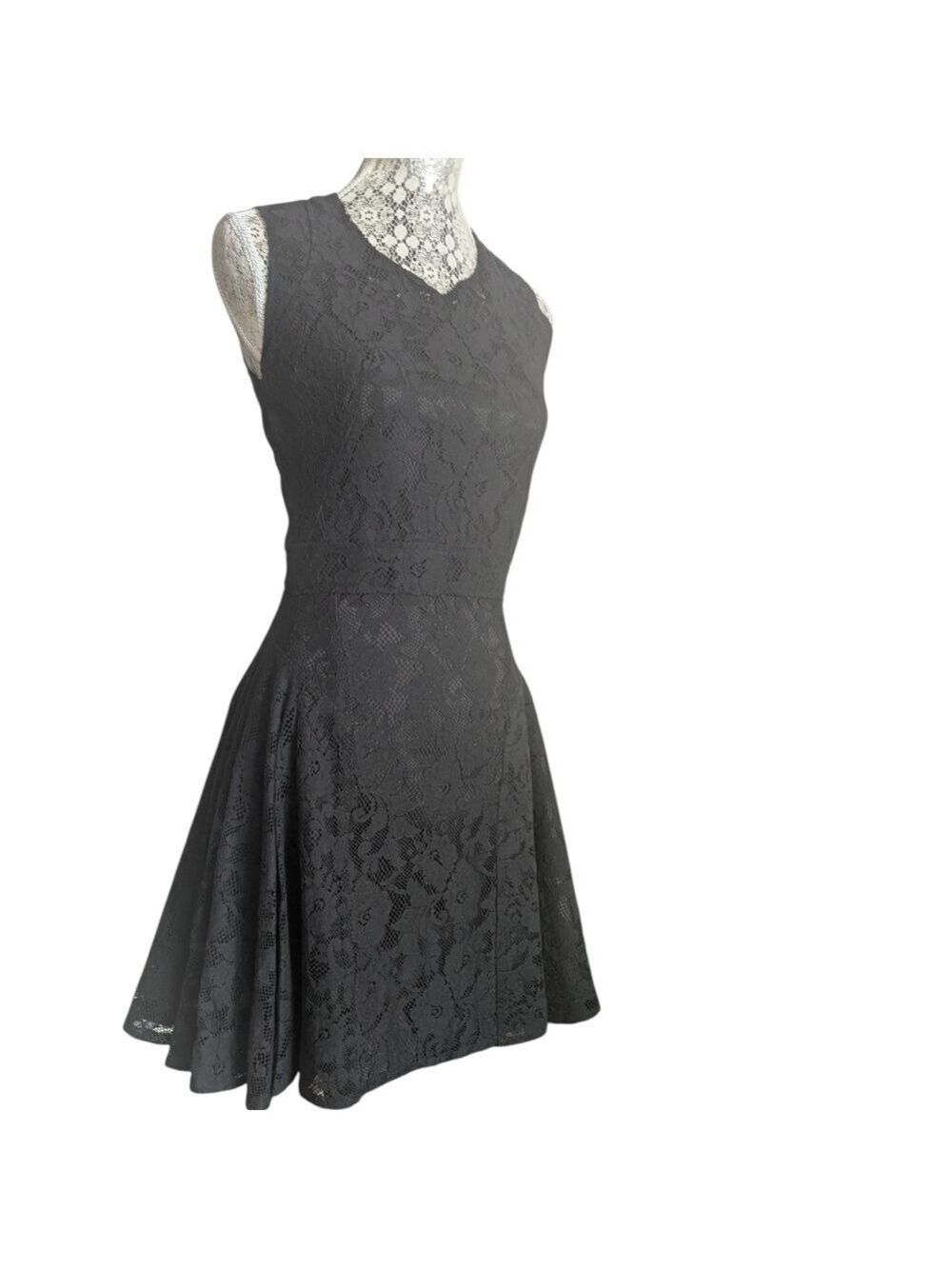 Zac Poison Z Spoke Black Lace Dress
